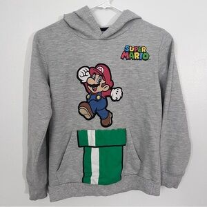 Boys Super Mario Gray Hoodie
